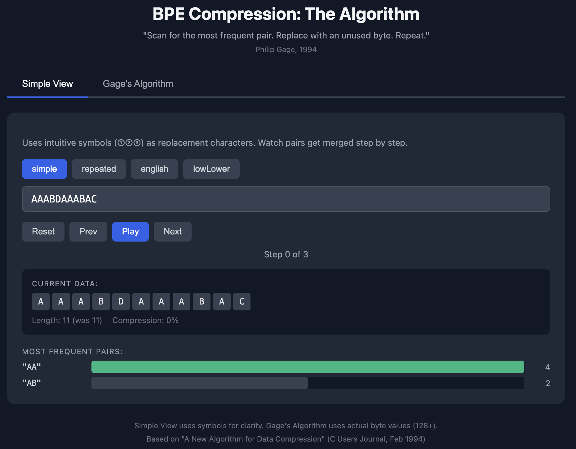BPE Compression Demo
