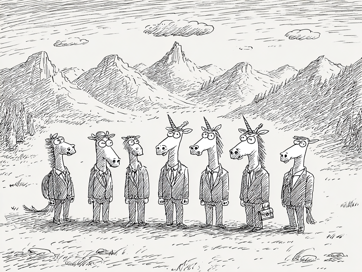 Herd of unicorns in the Andes